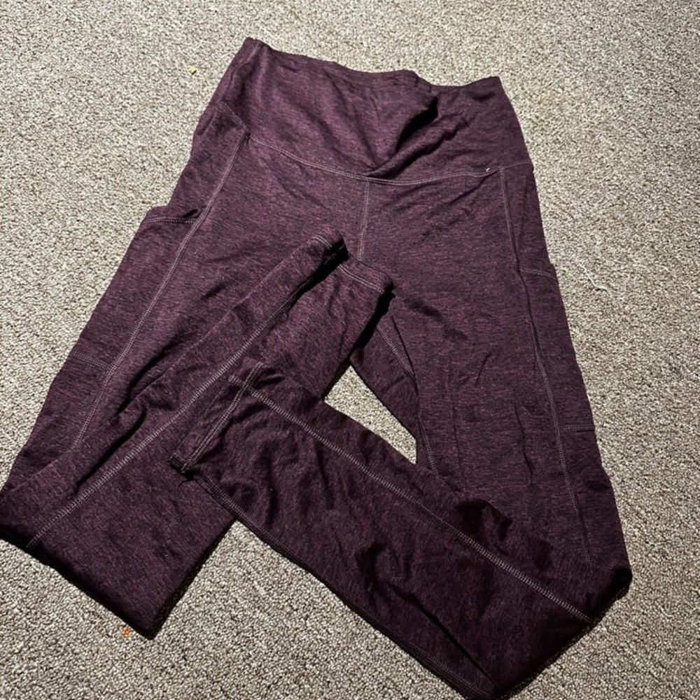 Maroon Aerie Leggings with Pockets